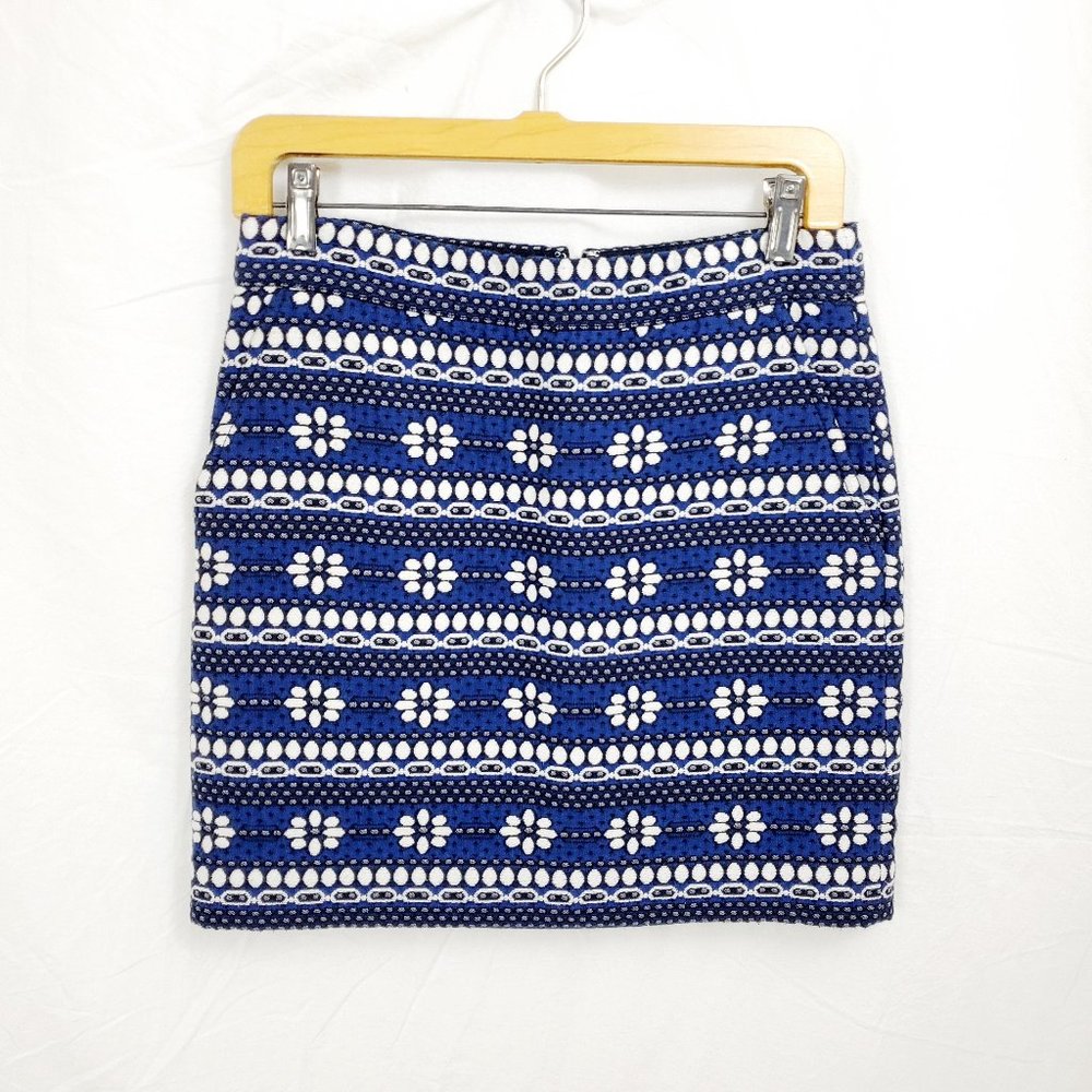 J.Crew Size 0 Embroidered Eyelet Floral Mini Skirt